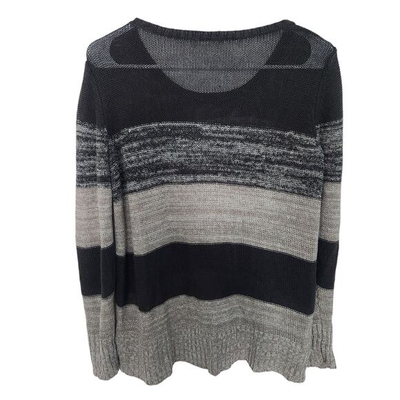 Eileen Fisher Organic Linen Sweater S Grey Beach Minimalist Cozycore Coastal - Picture 2 of 7